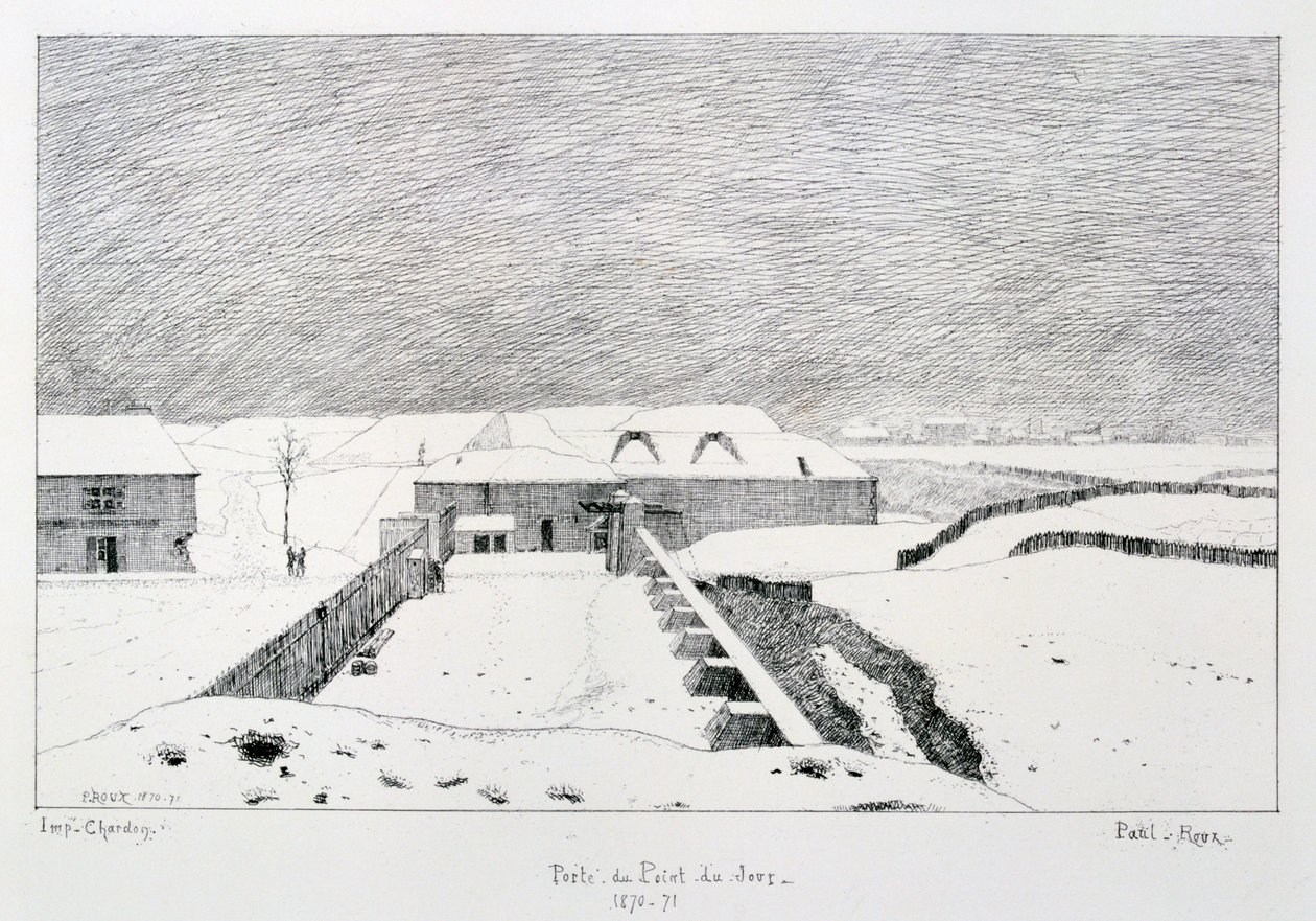Porte du Point du Jour, Belagerung von Paris, 1870-1871 von Paul Roux