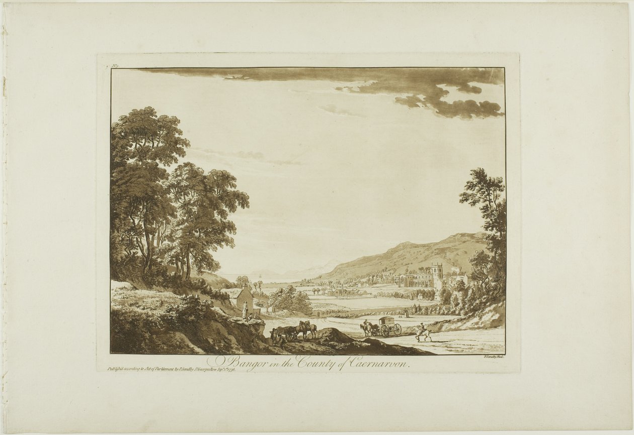Bangor im County Caernarvon von Paul Sandby