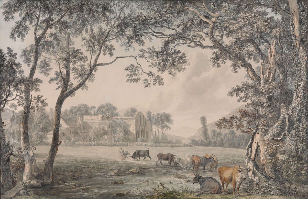 Valle Crucis Abtei, Denbighshire, 1770-79 von Paul Sandby