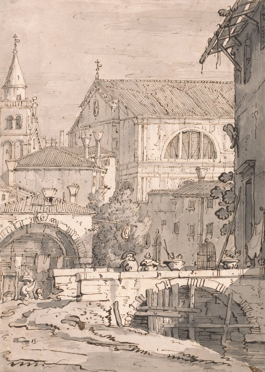 Venezianische Fantasie von Paul Sandby