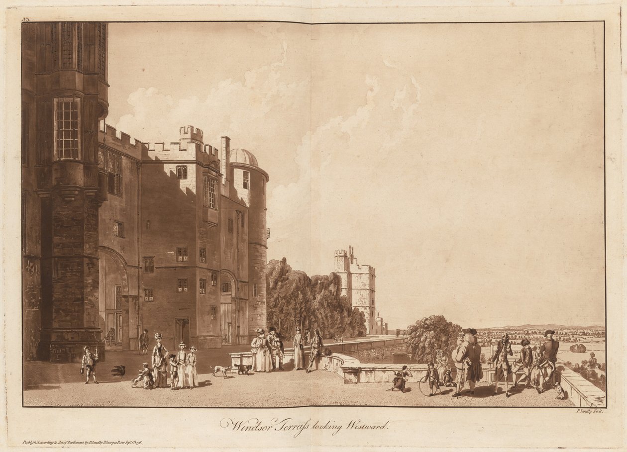 Windsor Terrasse nach Westen blickend von Paul Sandby