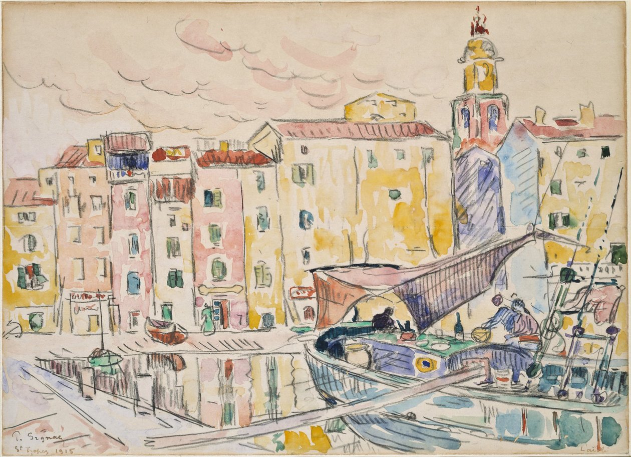 Vom Hafen in St. Tropez von Paul Signac