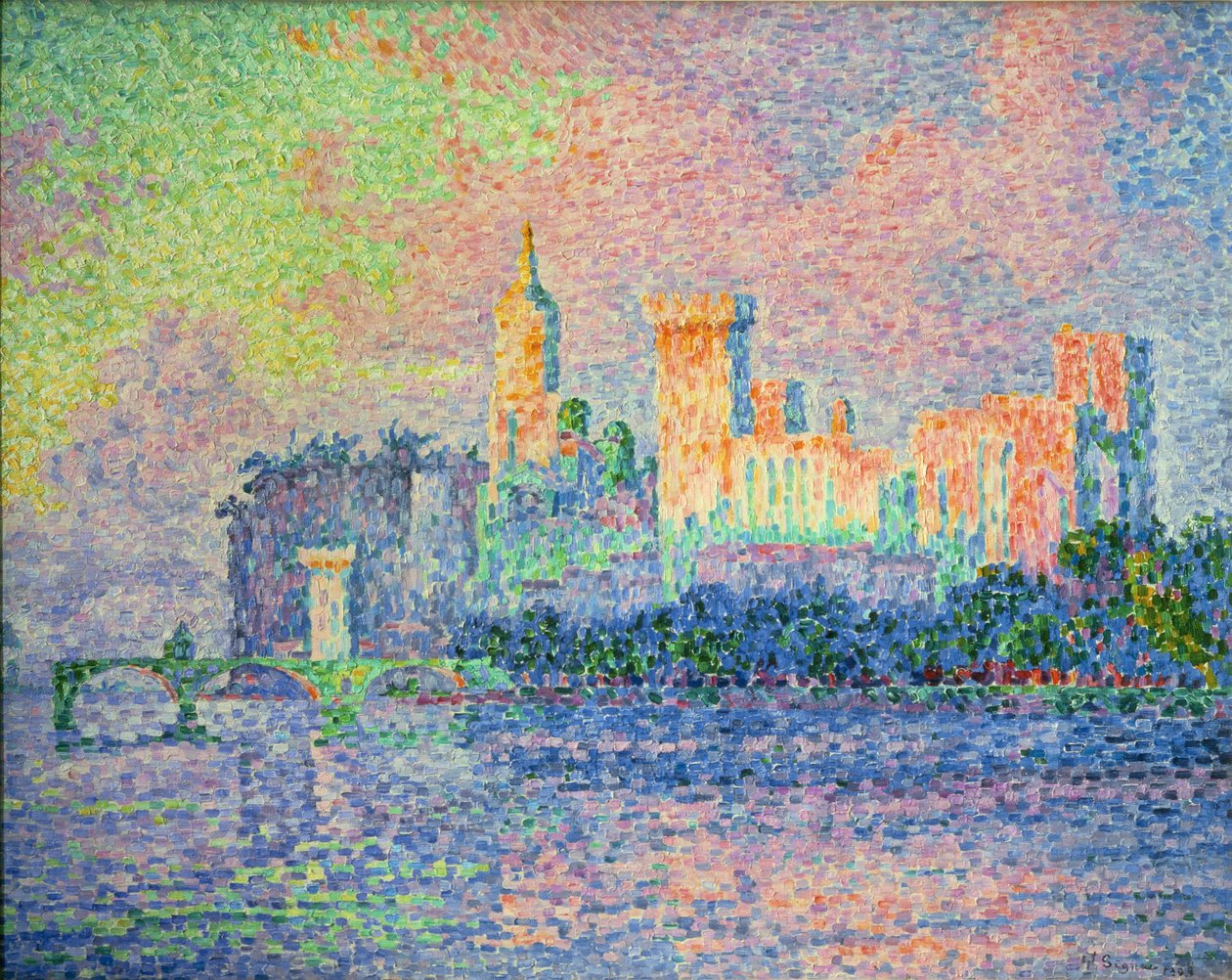 Das Papstschloss, Avignon von Paul Signac