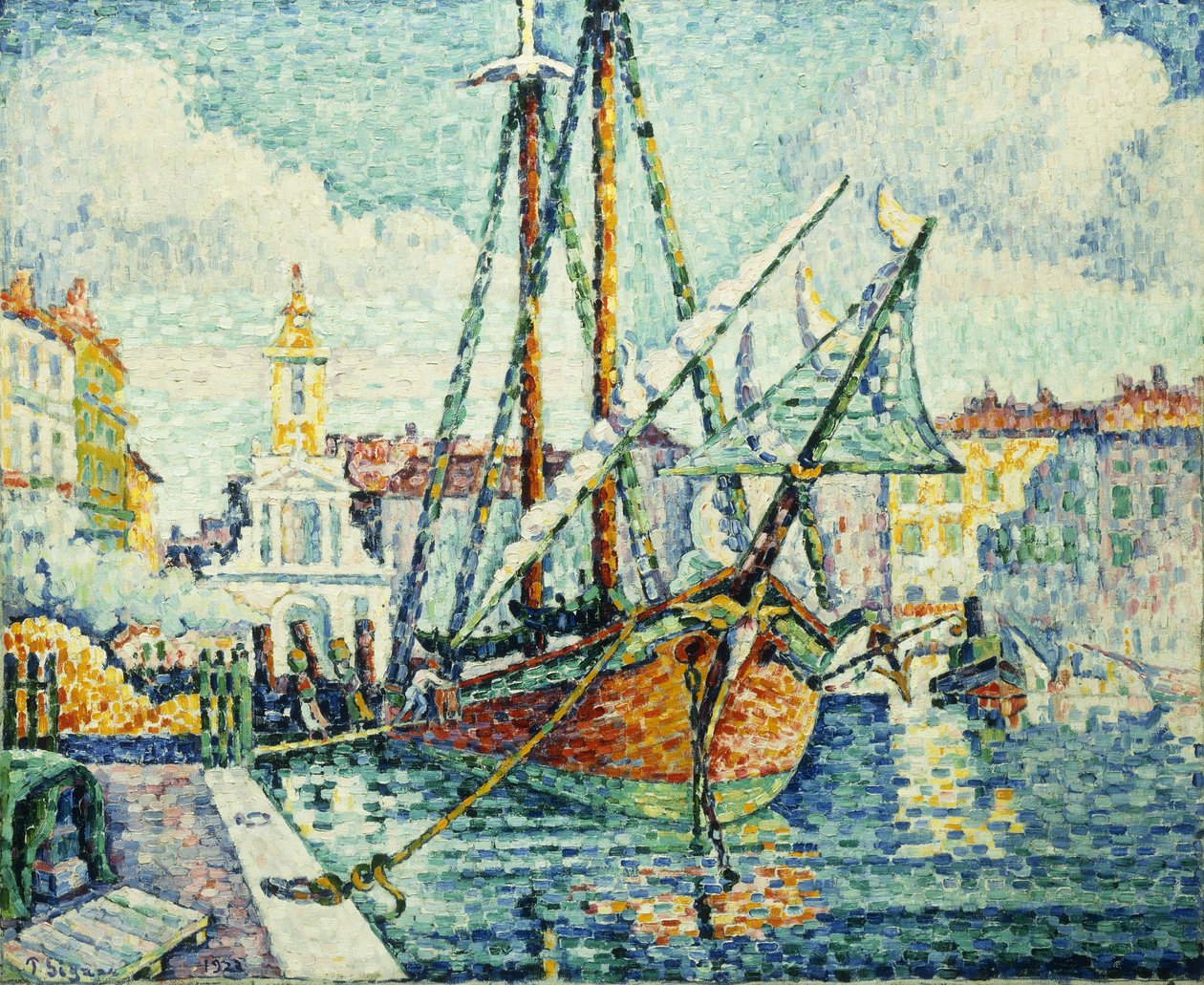 Der Hafen von St. Tropez; Le Port de St. Tropez, 1923 von Paul Signac