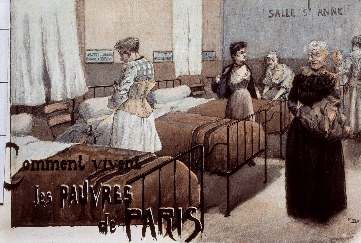 Die Armen von Paris, frühes 20. Jahrhundert (Zeichnung) von Paul Thiriat