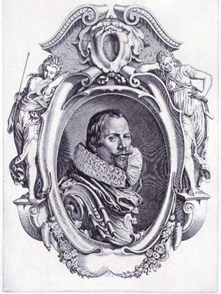 Selbstporträt, gestochen von Simon de Passe (1595-1647) 1622 von Paul van (after) Somer