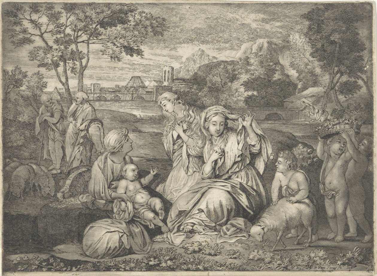 Moses im Binsenkörbchen von Paul van Somer (II)