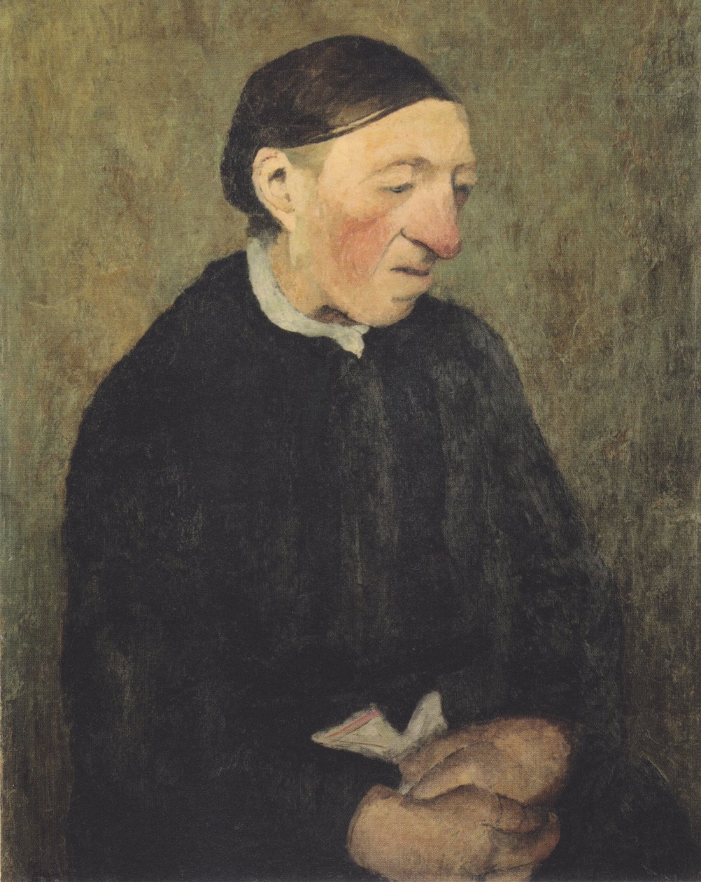 Alte Frau mit Taschentuch von Paula Modersohn-Becker