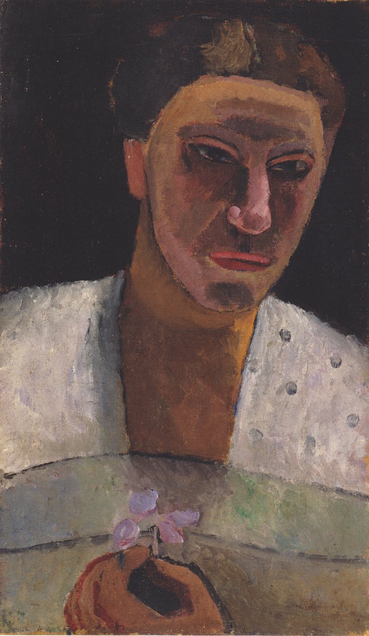 Brustbild Lee Hoetger mit Blume von Paula Modersohn-Becker
