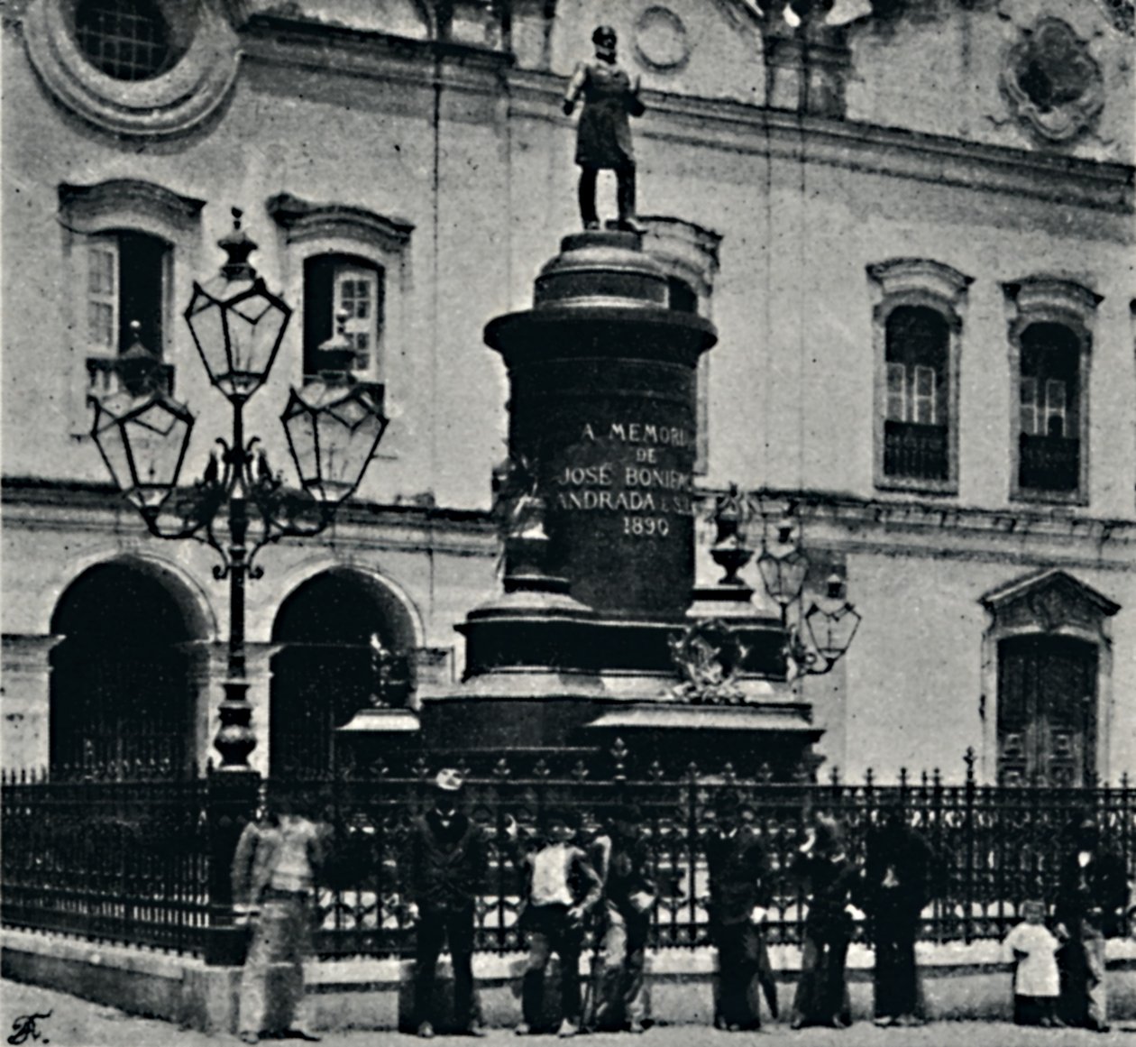 Statue von Jose Bonifacio. Largo de S. Francisco, 1895 von Paulo Kowalsky