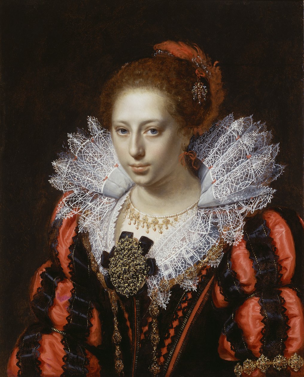 Porträt einer jungen Dame, ca. 1620 von Paulus Moreelse
