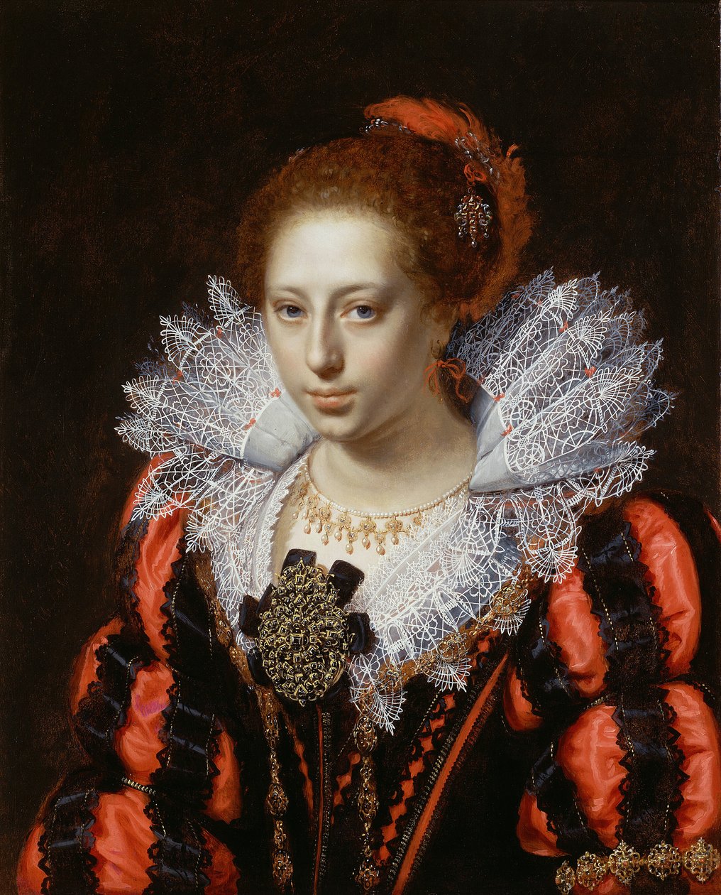Porträt einer jungen Dame, ca. 1620 von Paulus Moreelse