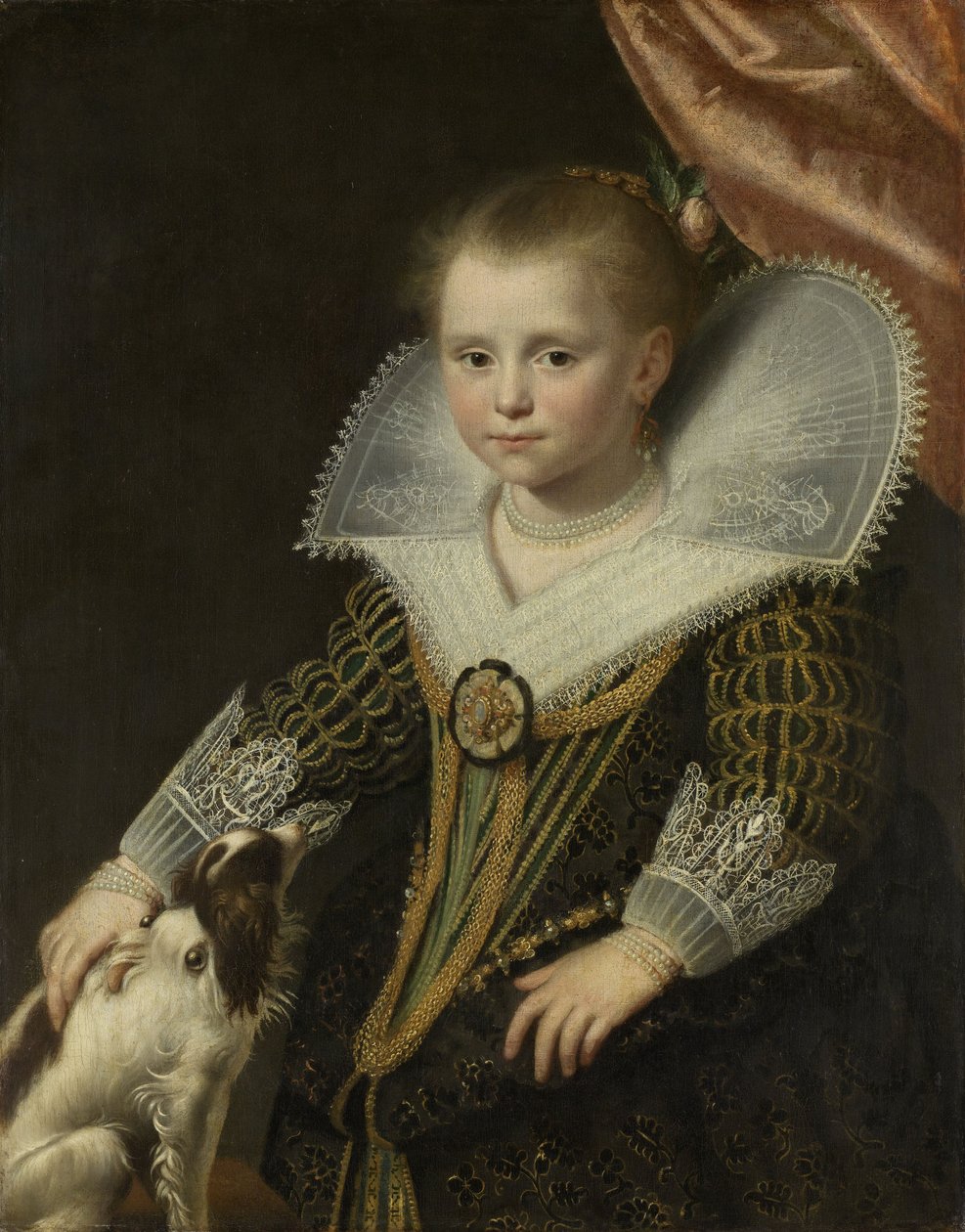 Porträt eines Mädchens, bekannt als Die kleine Prinzessin, 1623 von Paulus Moreelse
