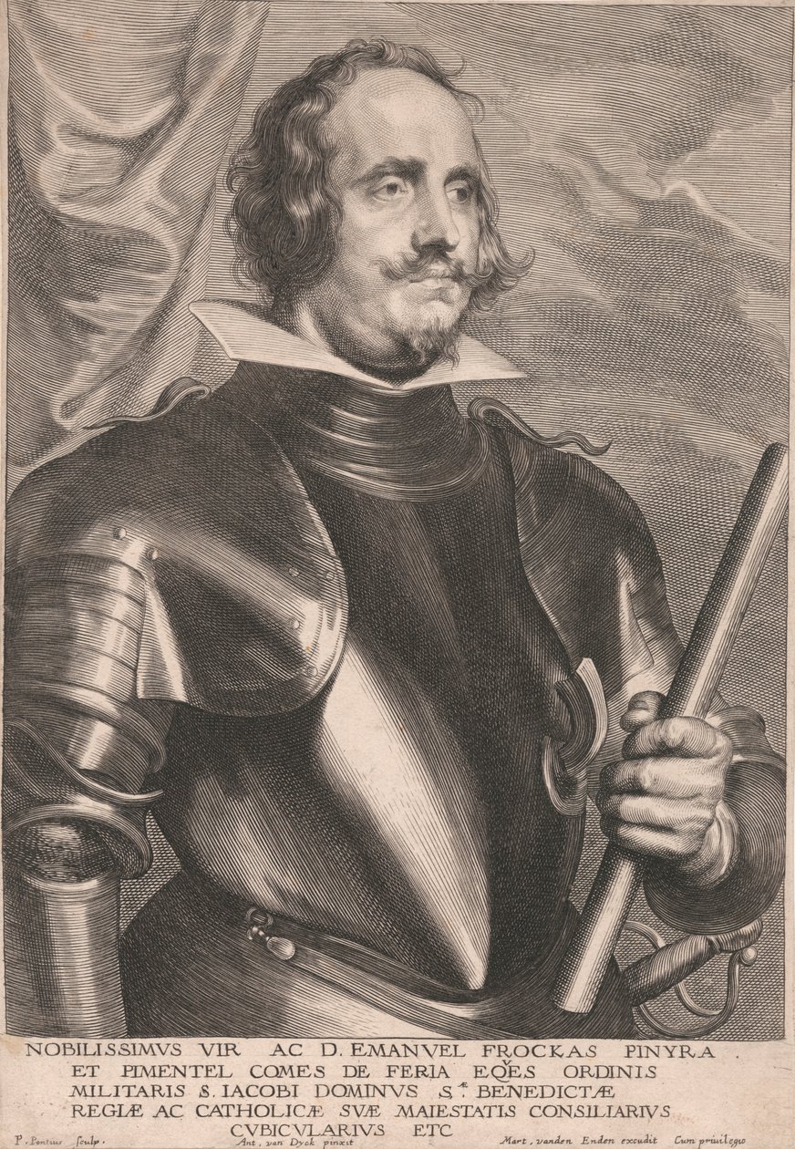 Nobilissimus Vir Ac D. Emanuel Frockas Finyra. et Pimentel Comes de Feria Eqes ordinis Militaris S. Jacobi Dominus Sæ. Benedictæ Regiæ ac Catholicæ Suæ Maiestatis Consiliarius Cubicularius Etc. von Paulus Pontius