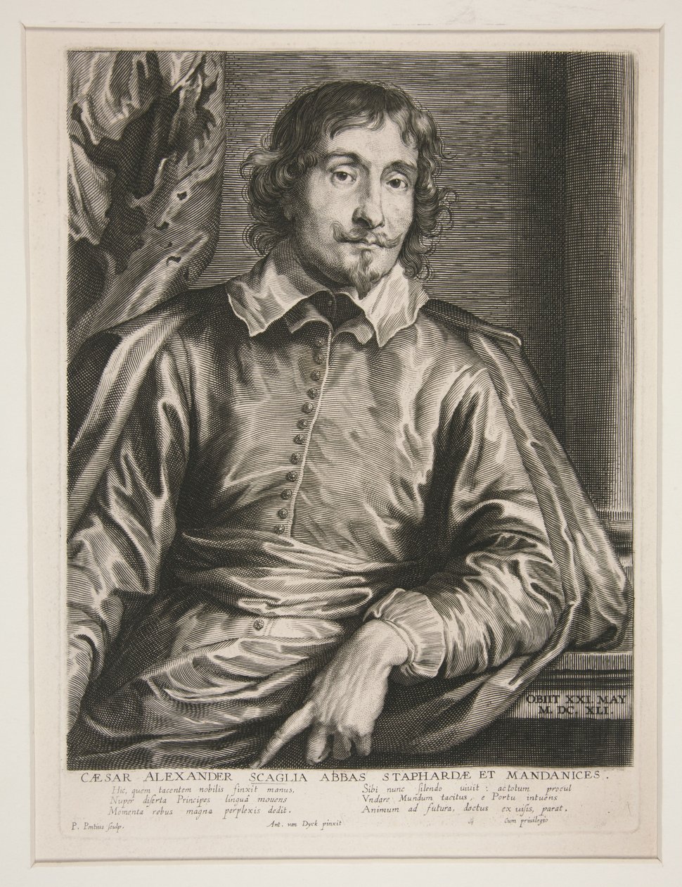 Porträt von Abbe Caesar Alexander Scaglia von Paulus Pontius