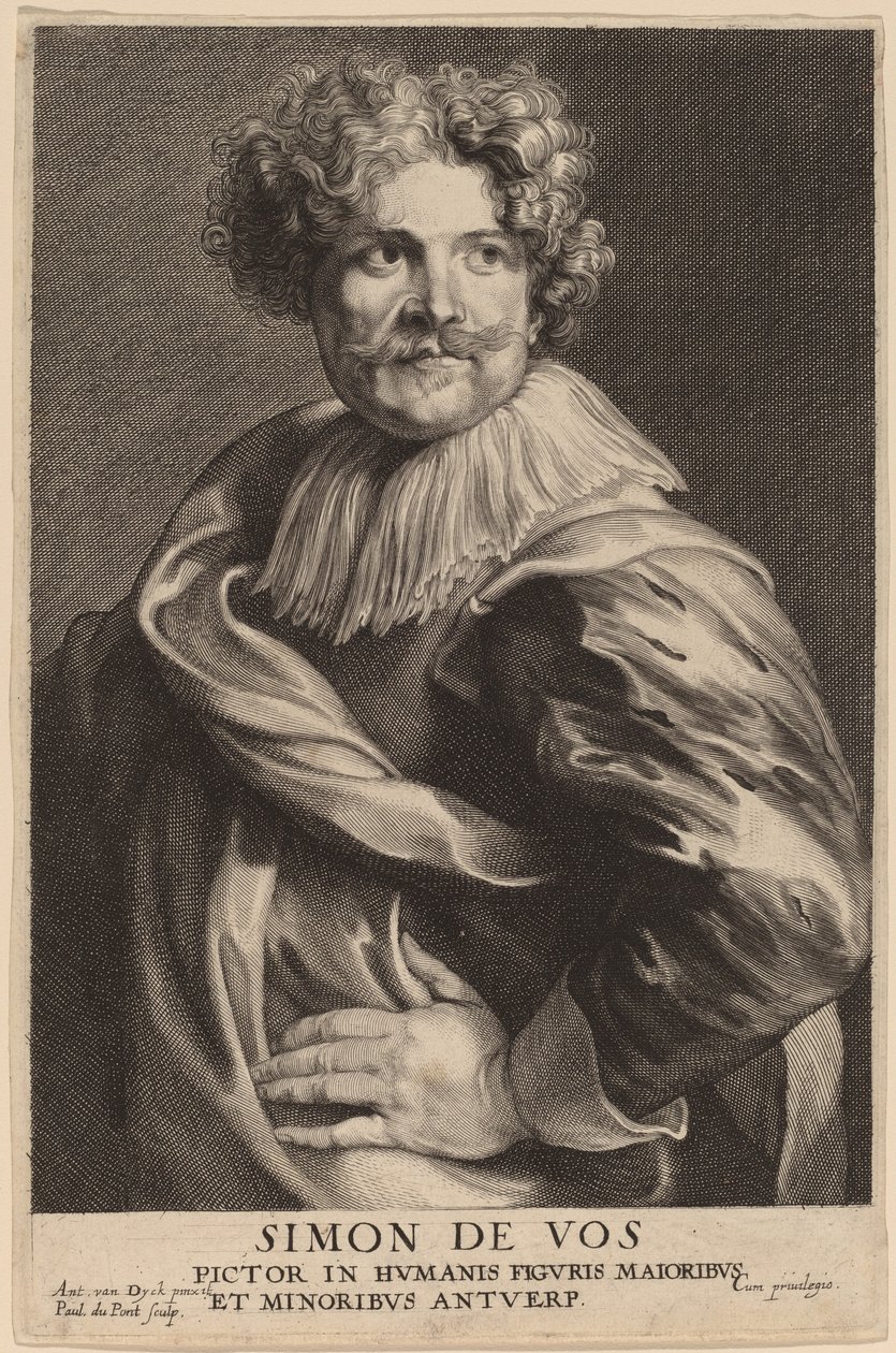 Simon de Vos von Paulus Pontius after Sir Anthony van Dyck
