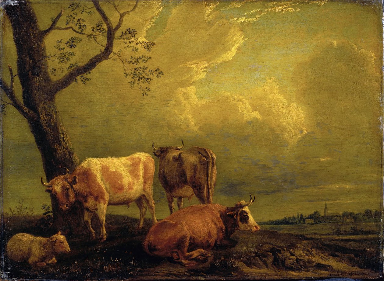 Rinder und Schafe von Paulus Potter