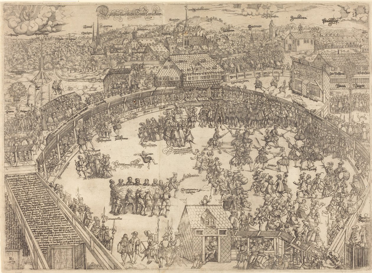 Der Turnierplatz in der Stadt Zwickau von Paulus Reinhart