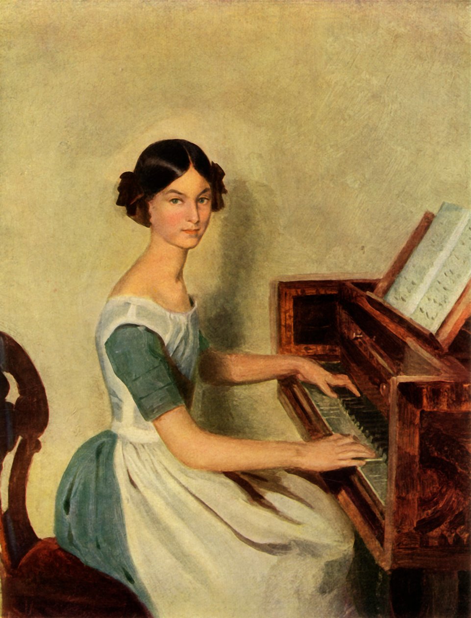 Porträt von Nadezhda Petrovna Zhdanovichova, 1849, 1965 von Pavel Andreevich Fedotov
