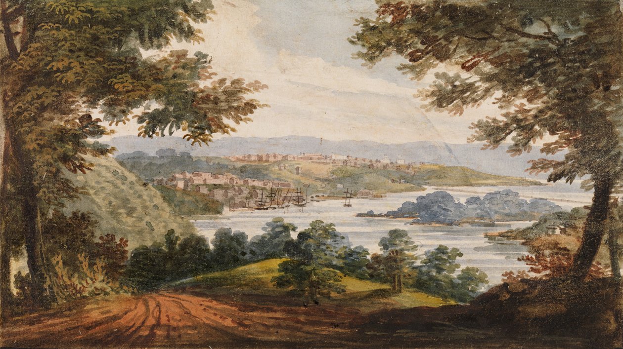Washington und Georgetown von der Alexandria Road, 1811-ca. 1813 von Pavel Petrovic Svin