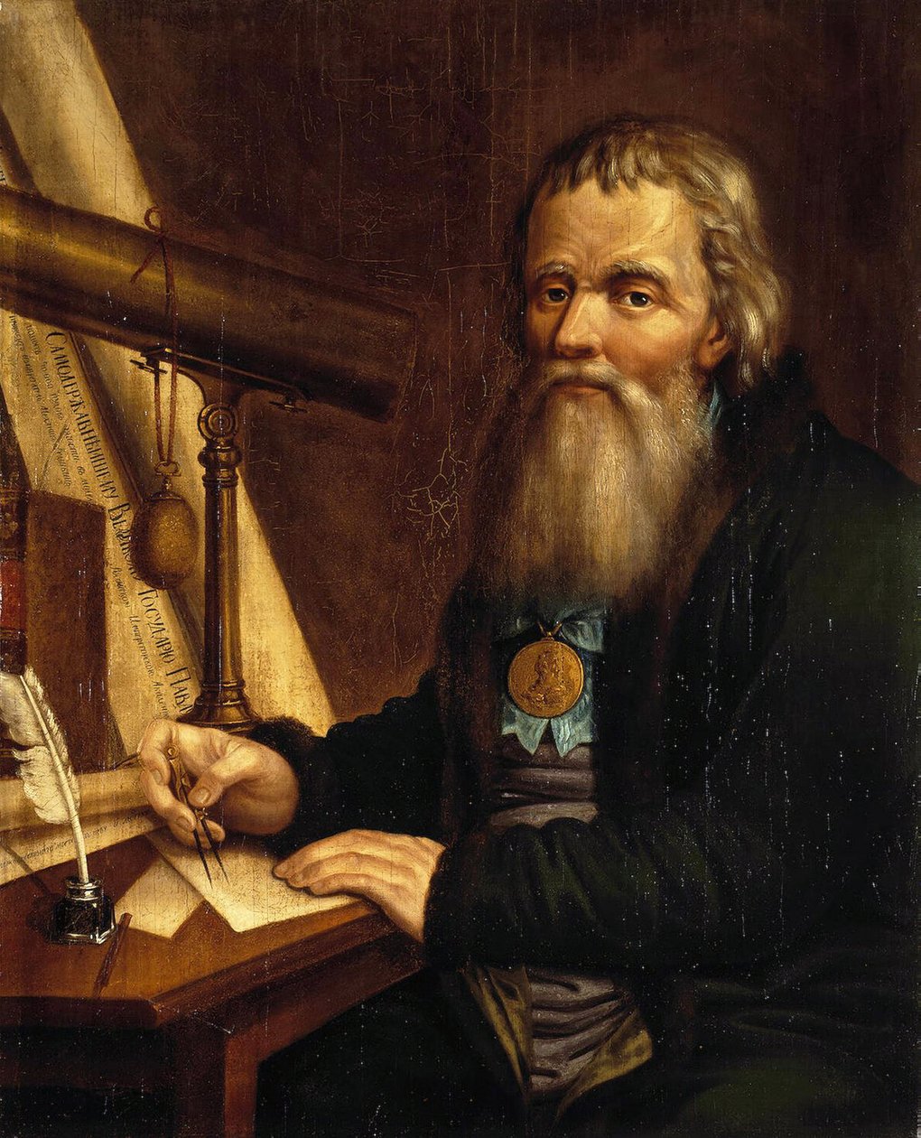 Porträt von Iwan Petrowitsch Kulibin (1735-1818), Erfinder und Mechaniker von Pavel Petrovich Vedenetsky