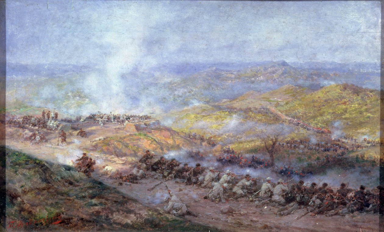 Eine Szene aus dem Russisch-Türkischen Krieg 1877-78, 1884 von Pawel Kowalewsky