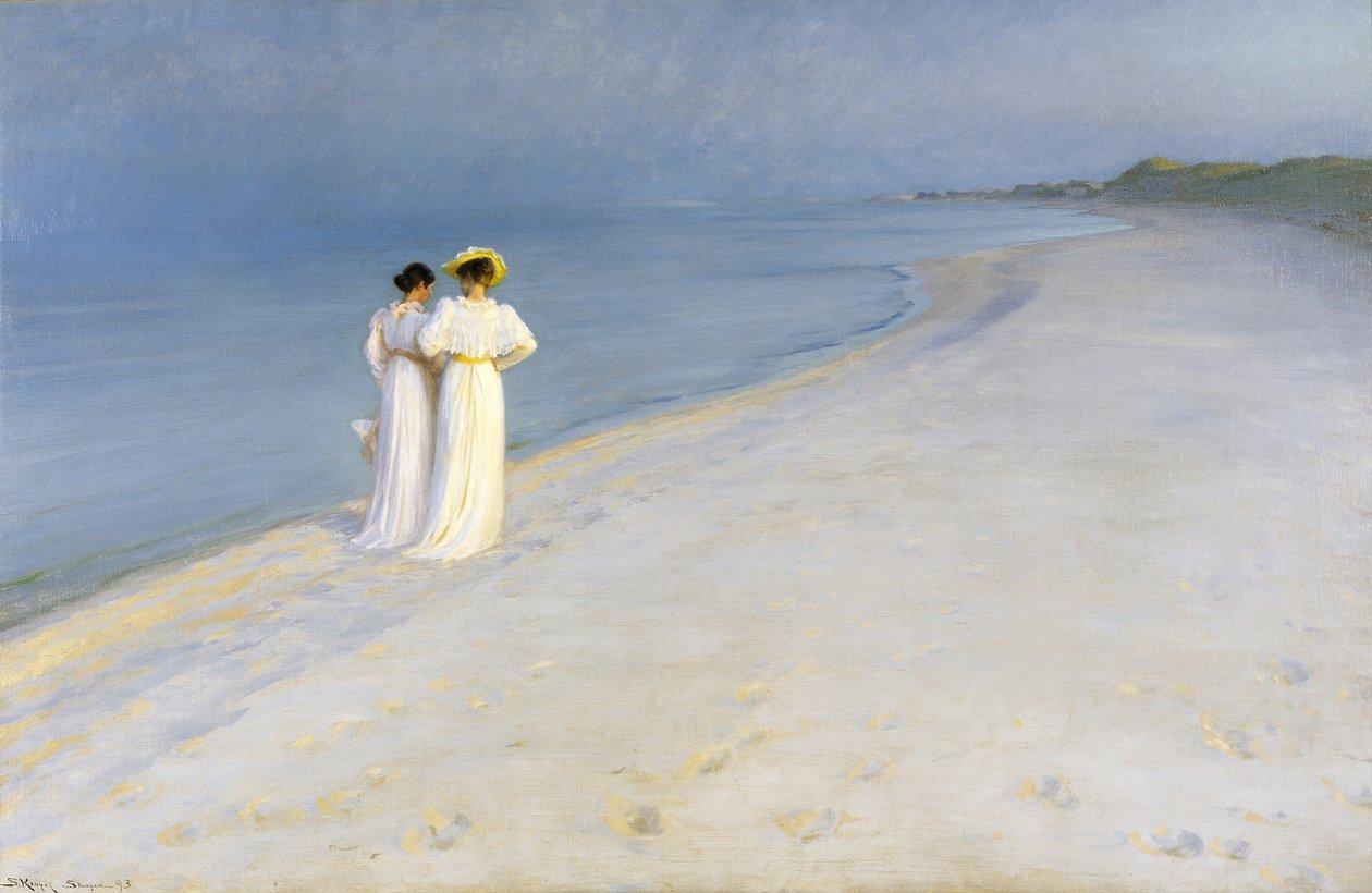 Sommerabend am Südstrand von Peder Severin Krøyer