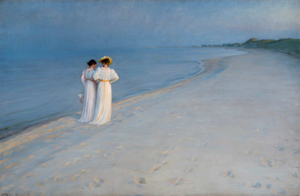 Ruhiger Abend am südlichen Strand von Skagen, 1893 von Peder Severin Krøyer