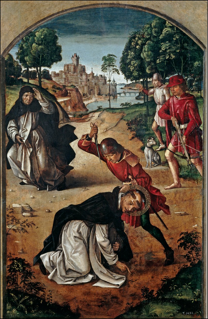 Tod des heiligen Petrus der Märtyrer von Pedro Berruguete