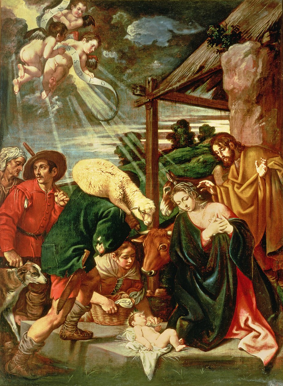 Anbetung der Hirten, 17. Jahrhundert von Pedro Orrente