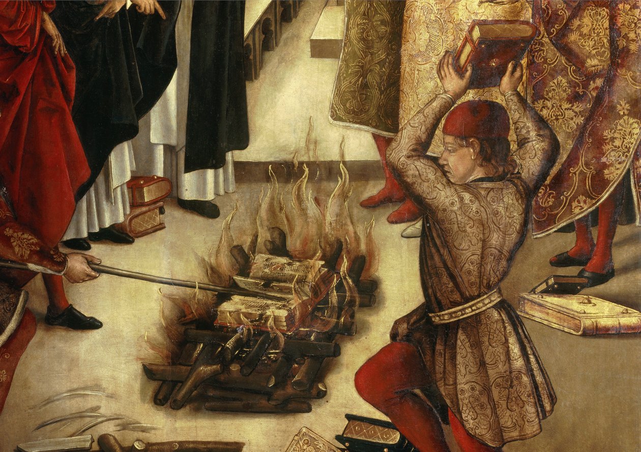 Detail von Saint Dominique et les Albigeois (Detail) von Pedro Berruguete