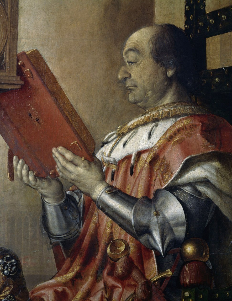 Porträt von Federico da Montefeltro (1422-1482) mit seinem Sohn Guidobaldo da Montefeltro (1472-1508) von Pedro Berruguete