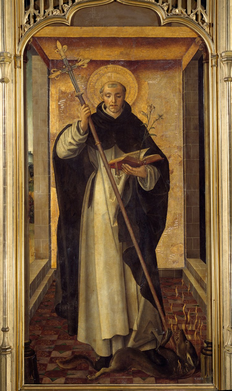 Darstellung von Sankt Dominikus de Guzman (1170-1221), Gründer des Dominikanerordens. Gemälde von Pedro Berruguete (1450-1504) 15. Jahrhundert. Madrid, Prado Museum von Pedro Berruguete