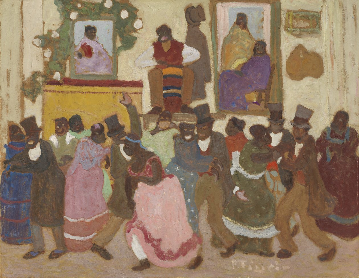 Tanzende Menschen: Candombe von Pedro Figari