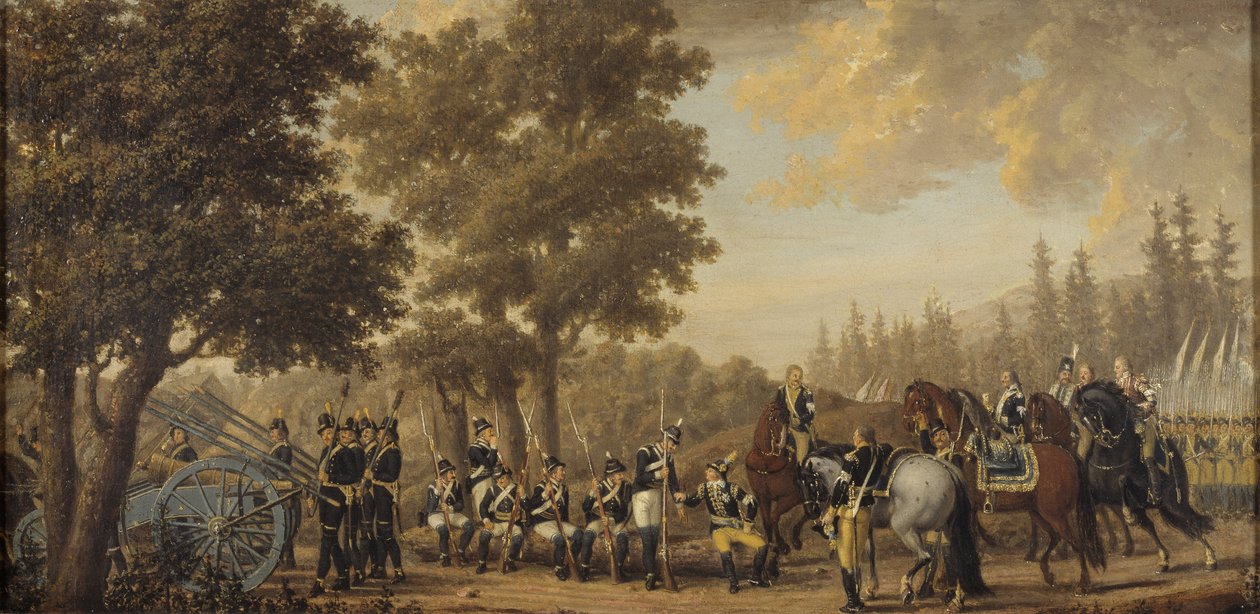 König Gustav III. von Schweden im Russisch-Schwedischen Krieg von Pehr Hilleström