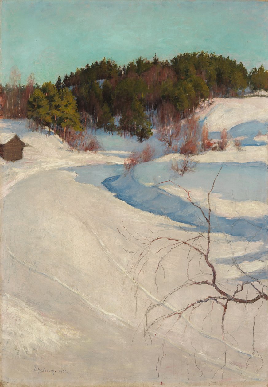 Winterlandschaft, Myllykylä von Pekka Halonen