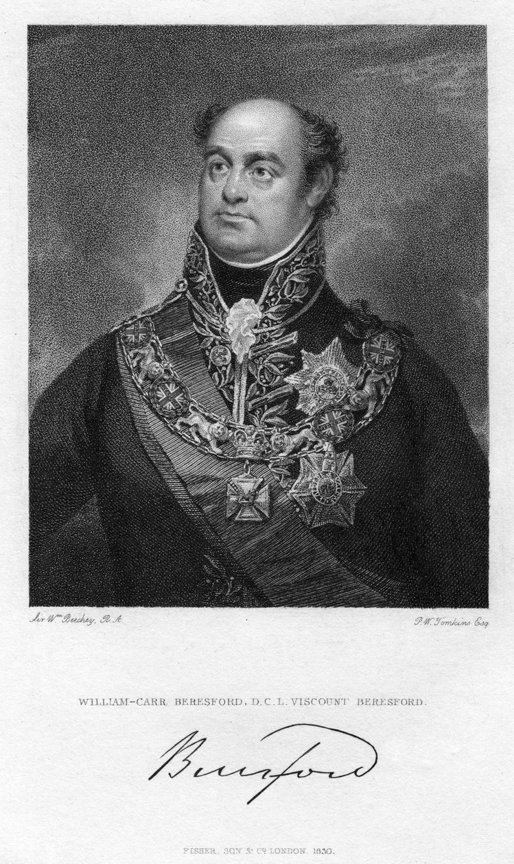 William Beresford, 1. Viscount Beresford, britischer Soldat und Politiker, 1830 von Peltro William Tomkins