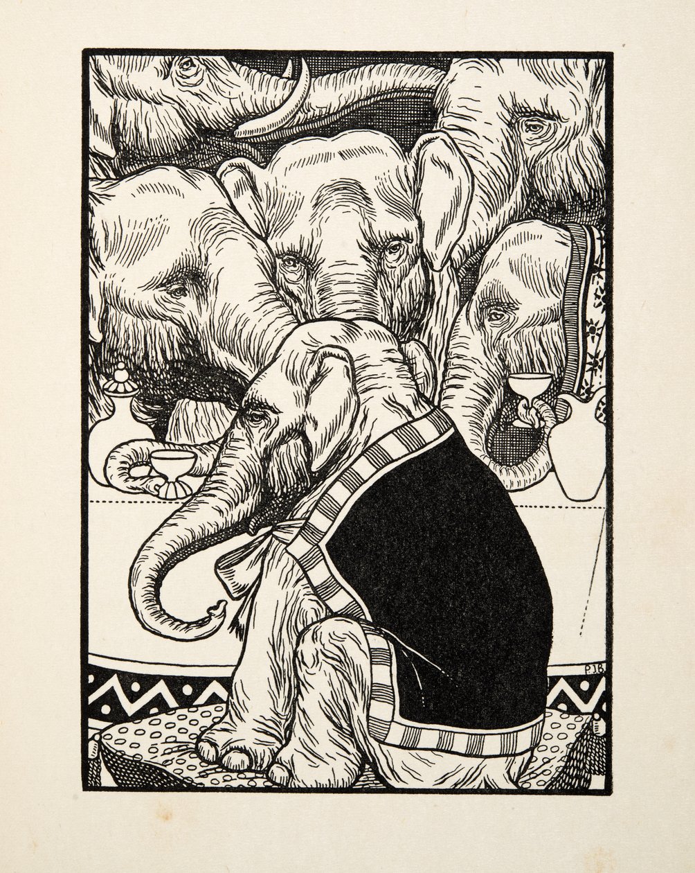 Eine Komödie der Vierfüßler, aus Hundert Anekdoten über Tiere, veröffentlicht 1924 von Percy J. Billingshurst