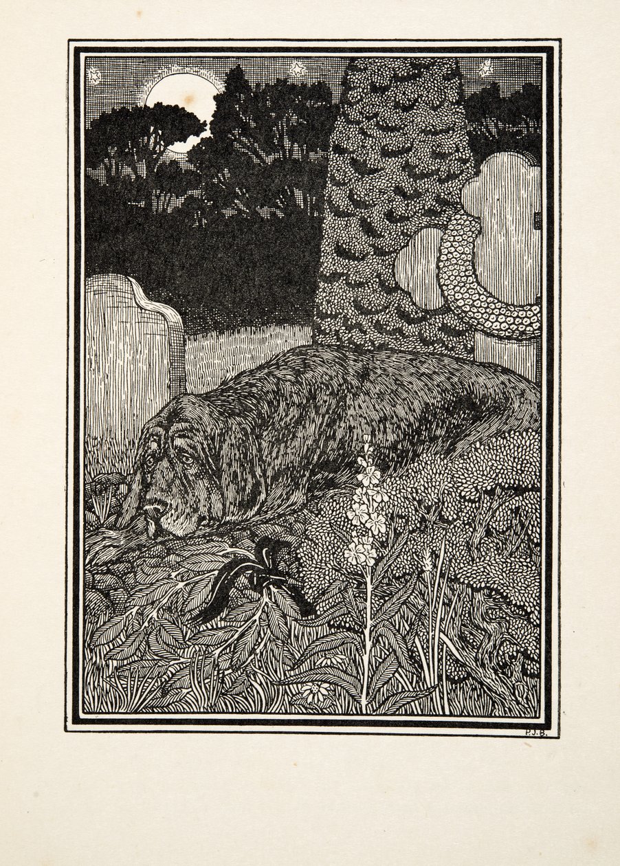 Der Hund von Montargis, aus Hundert Anekdoten über Tiere, veröffentlicht 1924 von Percy J. Billingshurst