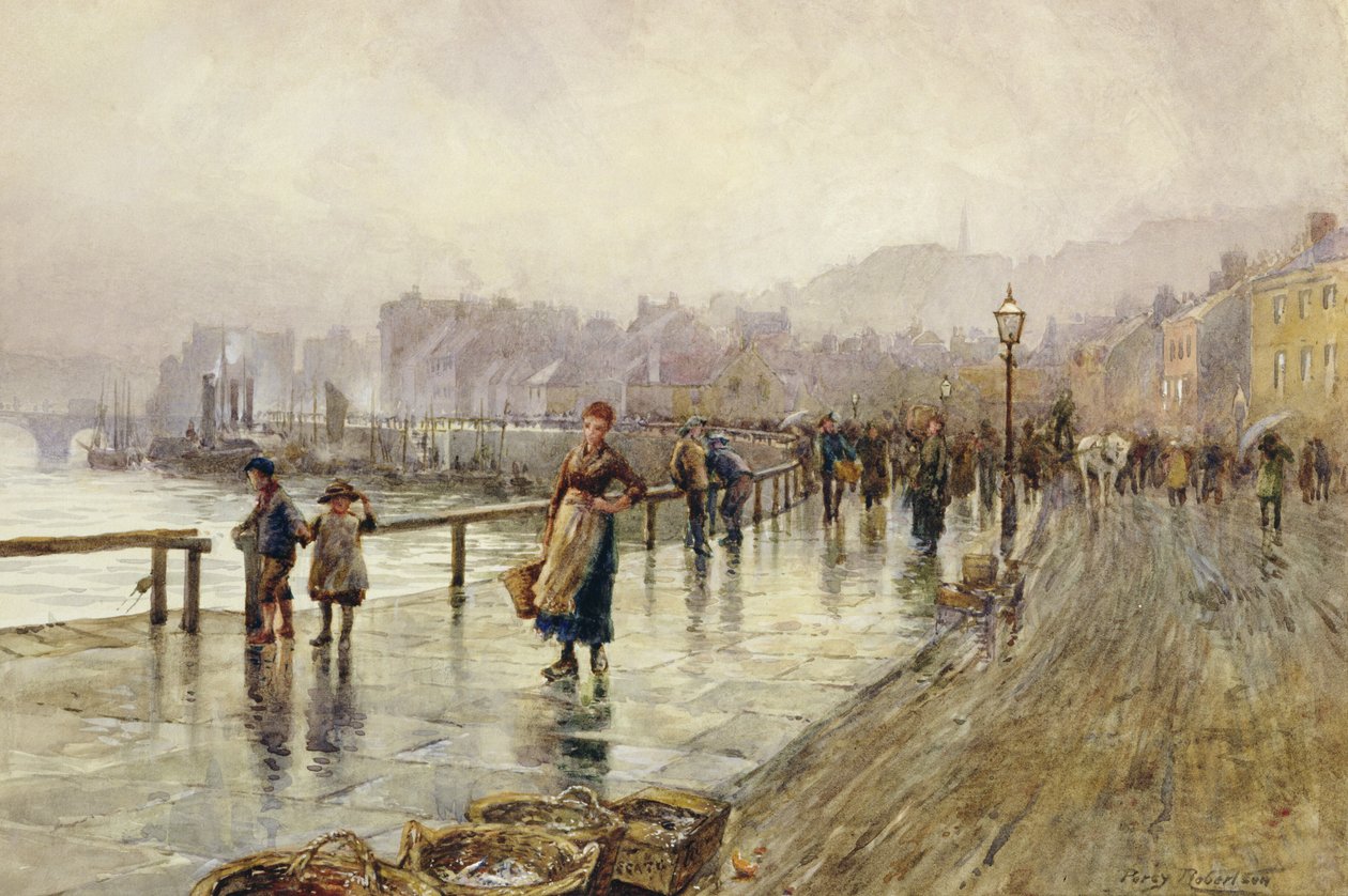 Ein nasser Tag in Whitby von Percy Robertson