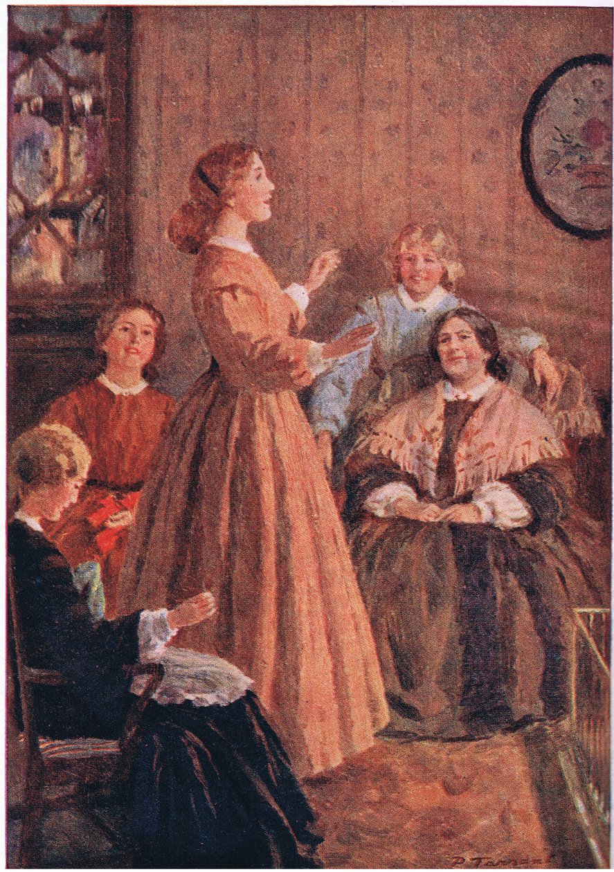 "Denkt an eure Gnaden, Kinder, denkt an eure Gnaden", aus Little Women, veröffentlicht von Associated Newspapers Limited, ca. 1940 von Percy Tarrant