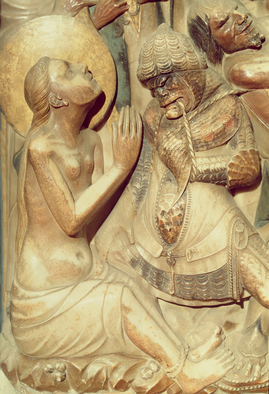 Das Martyrium der Heiligen Thekla, Detail vom Hochaltar von Pere Johan