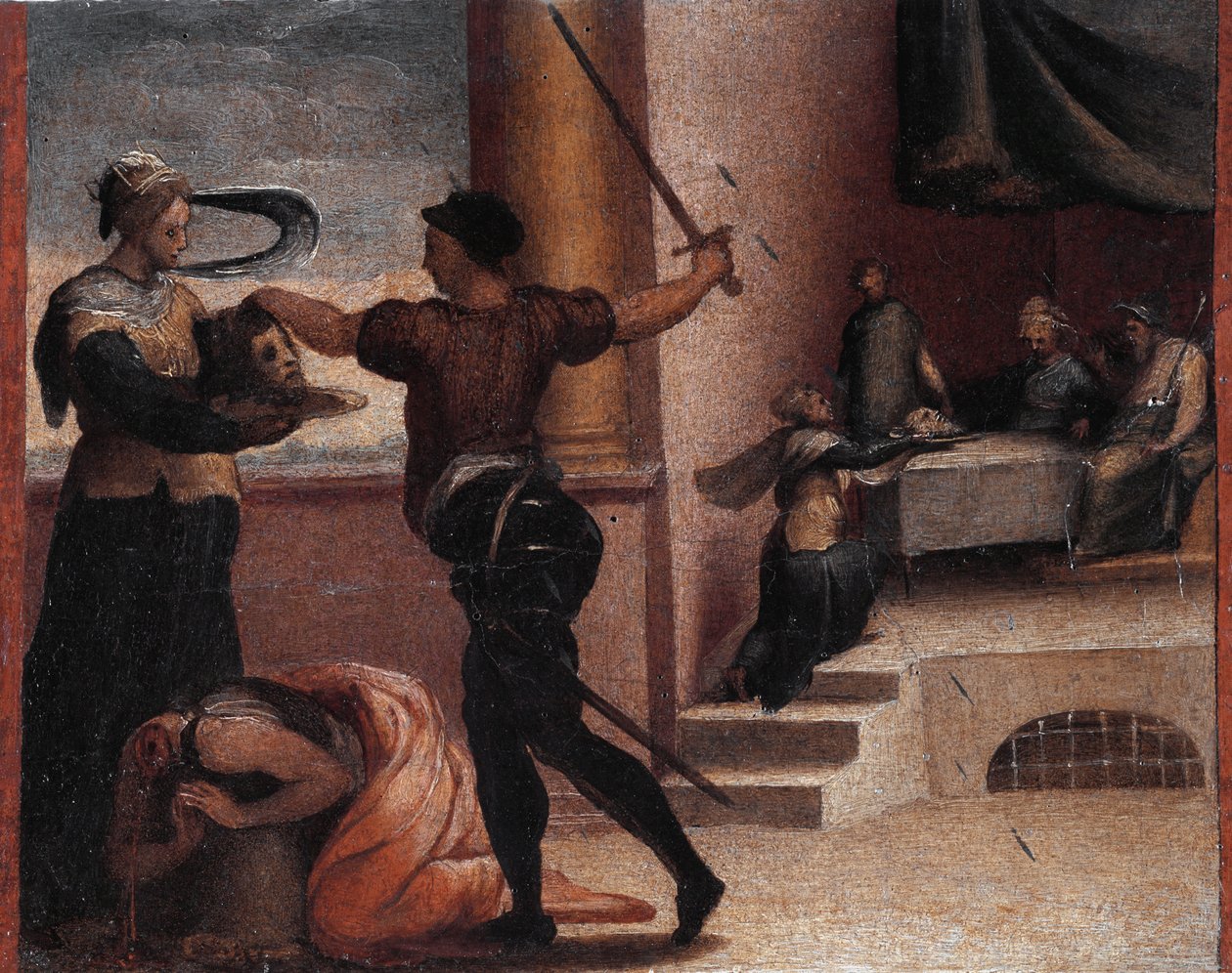 Salome und der enthauptete Johannes der Täufer von Perino del Vaga