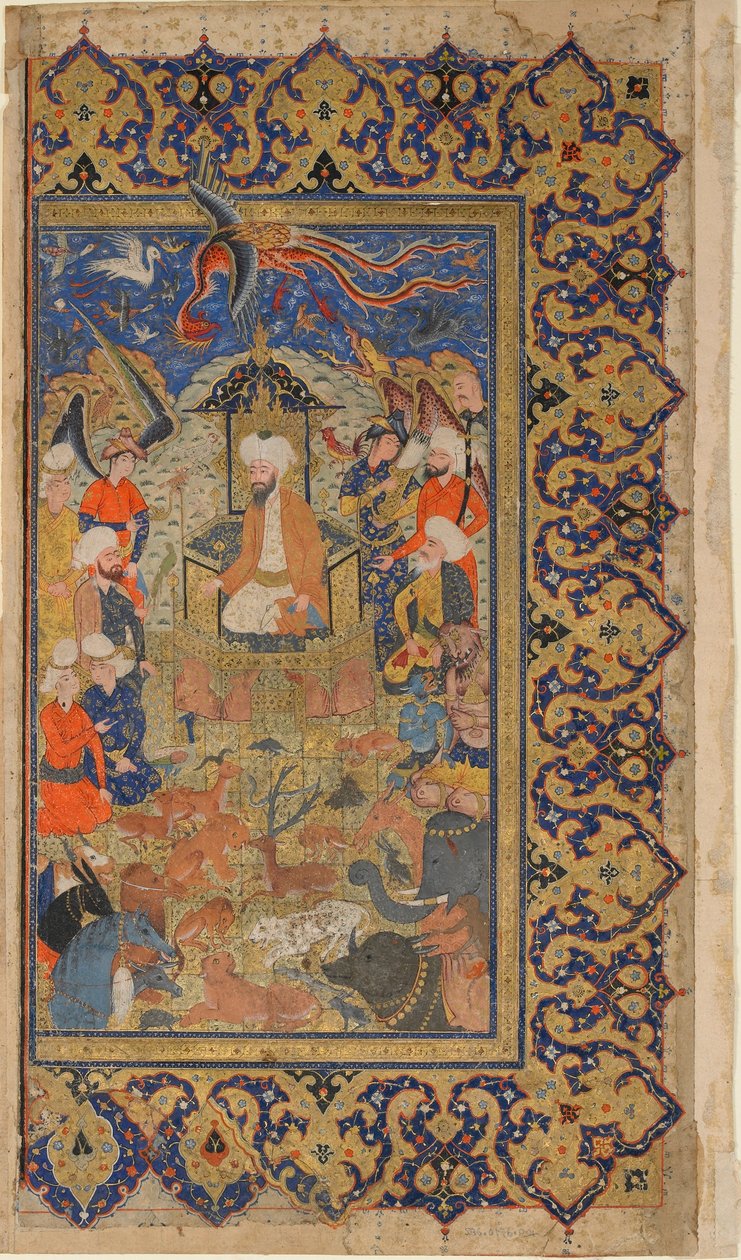 Sulayman auf dem Thron von Persian School