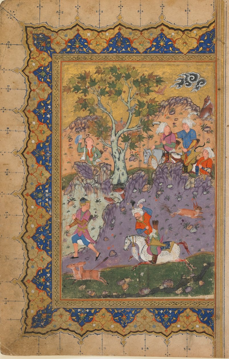 Ein Prinz auf der Jagd von Persian School