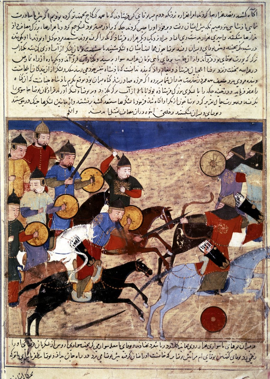 Geschichte der Mongolen: Mongolische Krieger von Persian School