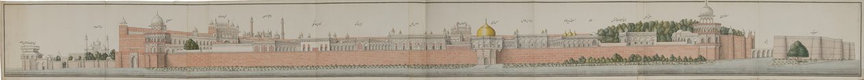 Panorama des Forts in Delhi von Persian School