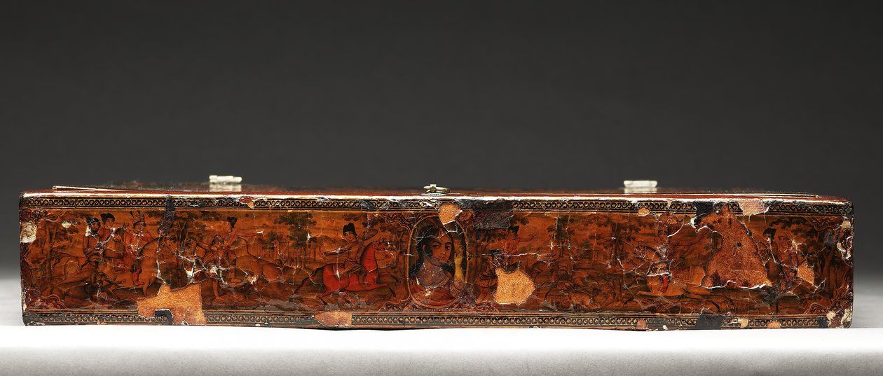 Werkzeugkasten, der die Heilige Familie darstellt, ca. 1830 (Mischtechnik) von Persian School