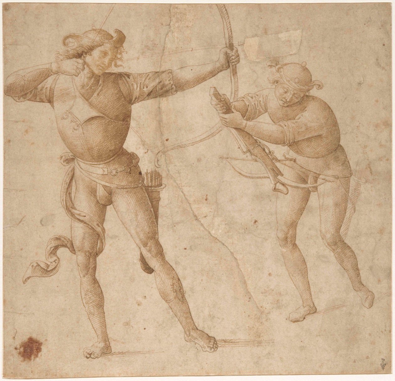 Ein Bogenschütze und ein Armbrustschütze, ca. 1500 von Perugino