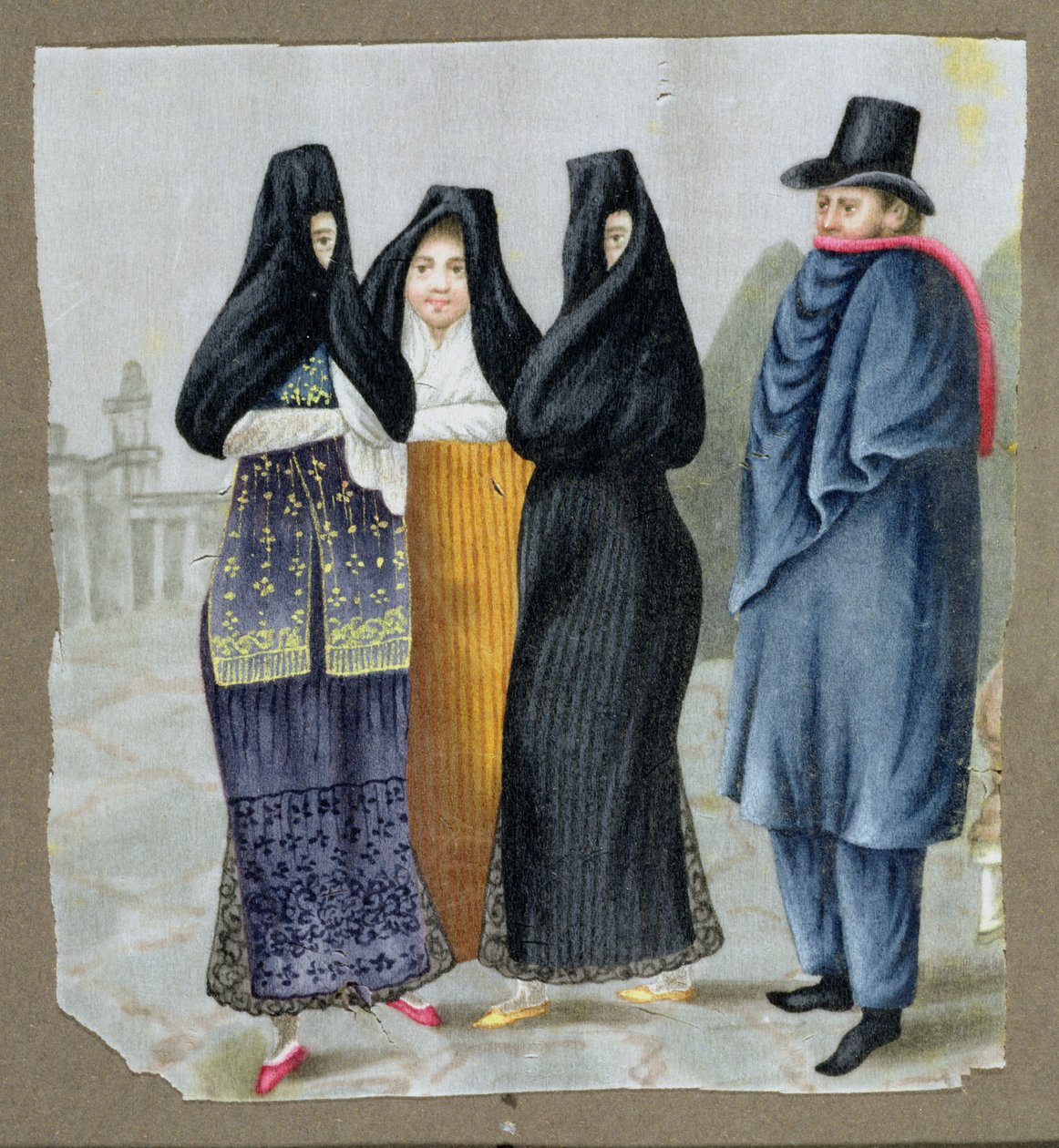 Auf den Straßen von Lima, ca. 1820 von Peruvian School